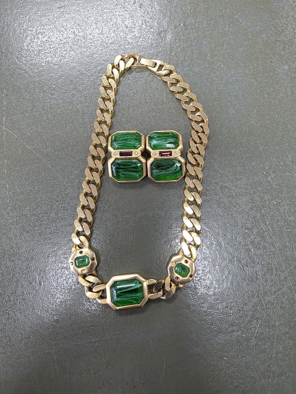 Vintage Necklace And Clip Earrings Roxanne Assoulin